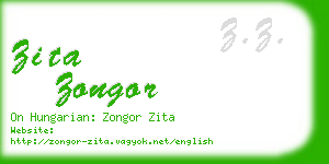 zita zongor business card